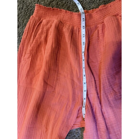 Magaschoni Cotton Gauze Pants Women’s Size Large Wide Leg Orange NWT - Picture 3 of 12